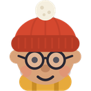 The Plants Won't Freeze gardener, in a red beanie and round glasses